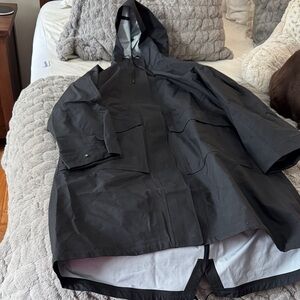lululemon athletica Black Hooded Raincoat